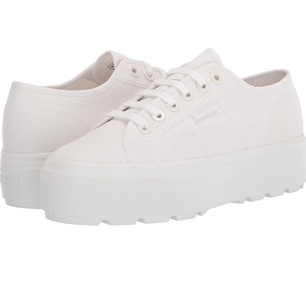 Superga 2790 Tank Big Eyelets Sneaker, Women's 7.5 M, Men’s 6 White NEW !